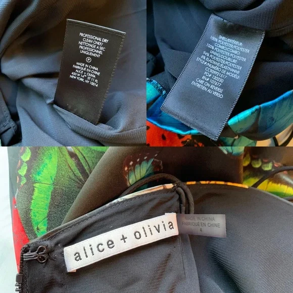 Alice + Olivia Black Butterfly Print Mini Dress - Picture 6 of 10